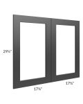 Midtown Black Shaker 36x30 Clear Glass Door (Cabinet Sold Separately)