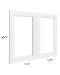 Union White 36x30 Clear Glass Door (Cabinet Sold Separately)