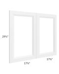 Salem White 36x30 Clear Glass Door (Cabinet Sold Separately)
