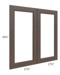 Tuscan Kona Brown 36x36 Clear Glass Door (Cabinet Sold Separately)