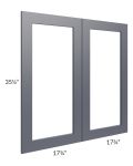 Midtown Indigo Shaker 36x36 Clear Glass Door (Cabinet Sold Separately)