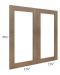 Midtown Mocha Shaker 36x36 Clear Glass Door (Cabinet Sold Separately)
