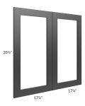 Midtown Black Shaker 36x36 Clear Glass Door (Cabinet Sold Separately)