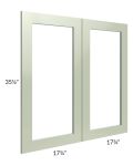 Midtown Pistachio Green Shaker 36x36 Clear Glass Door (Cabinet Sold Separately)