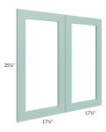 Midtown Mint Green Shaker 36x36 Clear Glass Door (Cabinet Sold Separately)