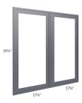 Vienna Indigo 36x36 Clear Glass Door (Cabinet Sold Separately)