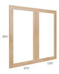 Vienna Timber 36x36 Clear Glass Door (Cabinet Sold Separately)