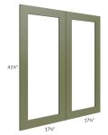 Midtown Hunter Green Shaker 36x42 Clear Glass Door (Cabinet Sold Separately)