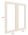 Midtown Cream Shaker 36x42 Clear Glass Door (Cabinet Sold Separately)