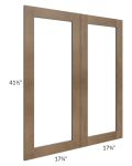 Midtown Mocha Shaker 36x42 Clear Glass Door (Cabinet Sold Separately)