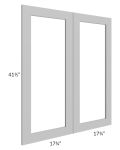 Midtown Painted Grey Shaker 36x42 Clear Glass Door (Cabinet Sold Separately)