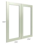 Midtown Pistachio Green Shaker 36x42 Clear Glass Door (Cabinet Sold Separately)