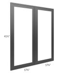 Vienna Black 36x42 Clear Glass Door (Cabinet Sold Separately)