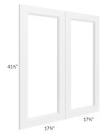 Union White 36x42 Clear Glass Door (Cabinet Sold Separately)