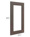 Tuscan Kona Brown Clear Glass Door for a 24x30 Diagonal Corner Wall Cabinet (Cabinet Sold Separately)
