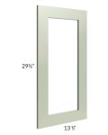 Midtown Pistachio Green Shaker Clear Glass Door for a 24x30 Diagonal Corner Wall Cabinet (Cabinet Sold Separately)