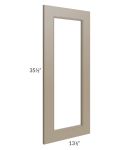Tuscan Oyster Clear Glass Door for a 24x36 Diagonal Corner Wall Cabinet (Cabinet Sold Separately)