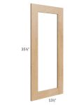 Midtown Timber Shaker Clear Glass Door for a 24x36 Diagonal Corner Wall Cabinet (Cabinet Sold Separately)