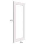 Tuscan Cloud Clear Glass Door for a 24x42 Diagonal Corner Wall Cabinet (Cabinet Sold Separately)