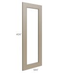 Tuscan Oyster Clear Glass Door for a 24x42 Diagonal Corner Wall Cabinet (Cabinet Sold Separately)