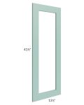 Midtown Mint Green Shaker Clear Glass Door for a 24x42 Diagonal Corner Wall Cabinet (Cabinet Sold Separately)