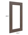 Tuscan Kona Brown Clear Glass Door for a 27x30 Diagonal Corner Wall Cabinet (Cabinet Sold Separately)