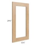 Midtown Timber Shaker Clear Glass Door for a 27x30 Diagonal Corner Wall Cabinet (Cabinet Sold Separately)