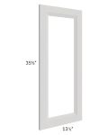 Salem Light Grey Clear Glass Door for a 27x36 Diagonal Corner Wall Cabinet (Cabinet Sold Separately)