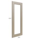 Tuscan Oyster Clear Glass Door for a 27x42 Diagonal Corner Wall Cabinet (Cabinet Sold Separately)