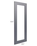 Midtown Indigo Shaker Clear Glass Door for a 27x42 Diagonal Corner Wall Cabinet (Cabinet Sold Separately)