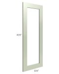 Midtown Pistachio Green Shaker Clear Glass Door for a 27x42 Diagonal Corner Wall Cabinet (Cabinet Sold Separately)