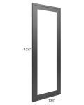 Vienna Black Clear Glass Door for a 27x42 Diagonal Corner Wall Cabinet (Cabinet Sold Separately)
