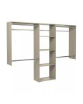 Deluxe Starter Closet Storage Wall Mounted Wardrobe Organizer Kit with Shelves and Rods