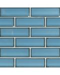 Haiku Sapphire Beveled Subway 2 X 6 X 8mm Mosaic Tile Sample