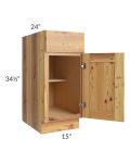 Rustic Shaker 15" Base Cabinet 