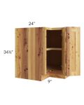 Rustic Shaker 33" Easy Reach Corner Base Cabinet