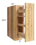 Rustic Shaker 9" Spice Rack Base Cabinet