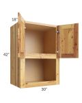 Rustic Shaker 30x42 Microwave Cabinet