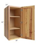 Rustic Shaker 18x42x24 Split Pantry Wall Cabinet