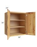 Rustic Shaker 30x36x24 Split Pantry Wall Cabinet