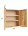 Rustic Shaker 33x36 Wall Cabinet