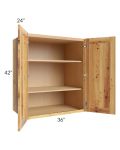 Rustic Shaker 36x42x24 Split Pantry Wall Cabinet