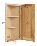 Rustic Shaker 12x36 Wall End Angle Cabinet