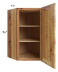 Rustic Shaker 24x36 Diagonal Corner Wall Cabinet