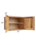 Rustic Shaker 33x24x24 Refrigerator Wall Cabinet