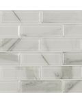 Ivory Amber Beveled Subway 8mm Mosaic Tile