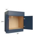 Madison Navy Shaker 30" Sink Vanity Base Cabinet