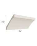 Asheville Cloud Shaker 8' Large Curved Crown Molding