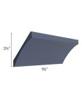 Bayville Blue 8' Large Curved Crown Molding