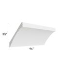 Township White 8' Large Curved Crown Molding